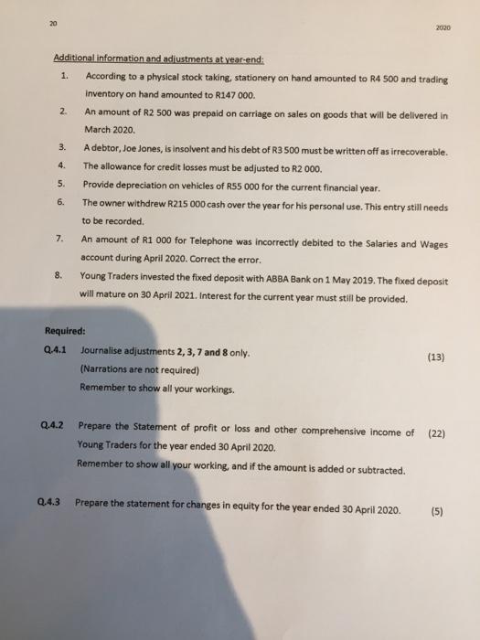 Young Traders is not a VAT vendor and uses the perpetual inventory