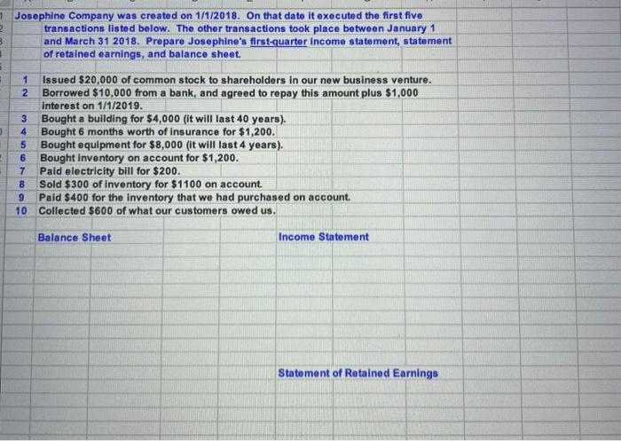  please show corresponding nukber for each journal entry. balance sheet, income