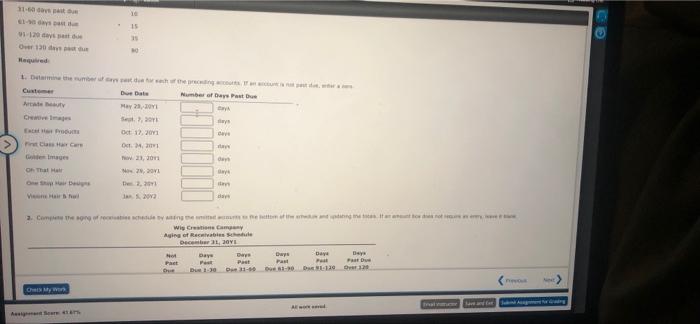 December 2011 Days Paste Customer Batante Paste 1-30 31-60 61-10 91-120 Over