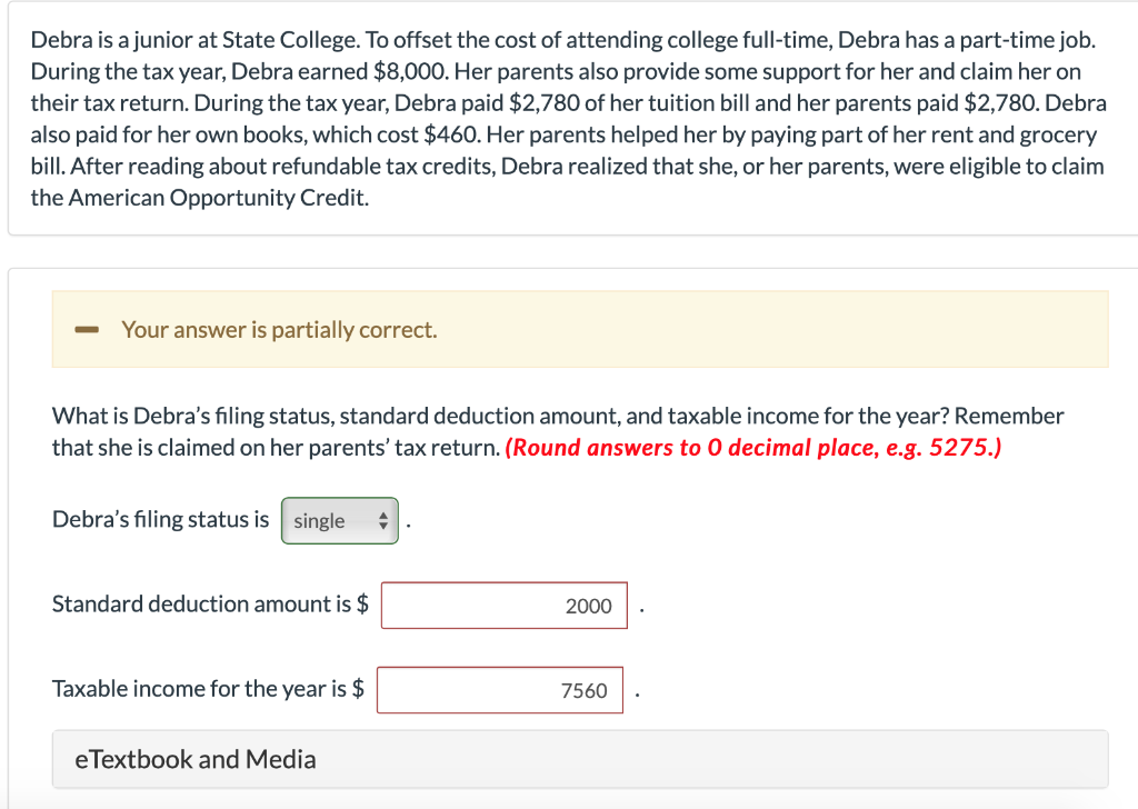 please fix the red boxed answers those are incorrect Debra is a
