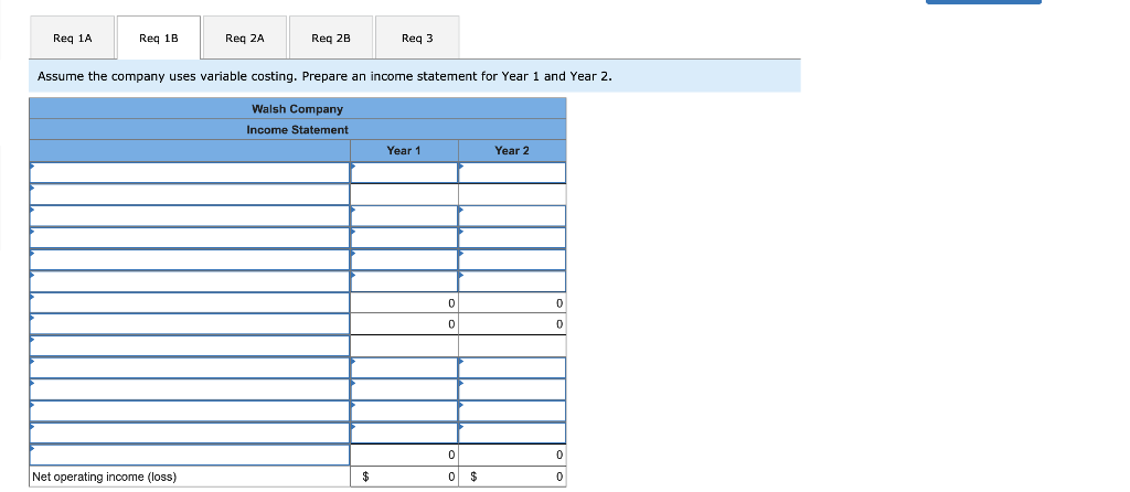 overhead Variable selling and administrative Fixed costs per year: Pixed manufacturing overhead