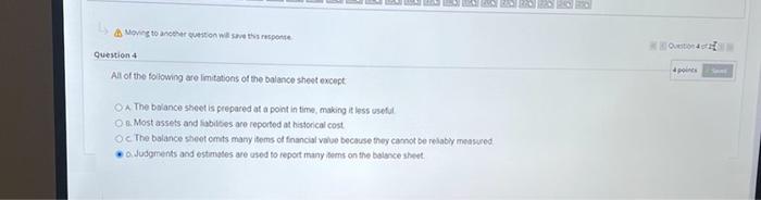  A Moving to the will save the Questo Question 4 All