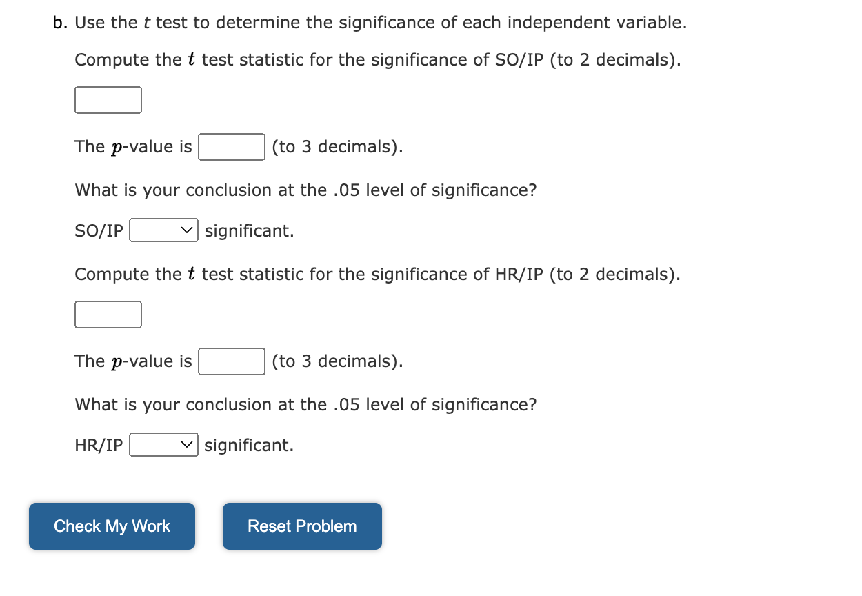 area, se Your Linear Regression analysis output sho Major League Baseball (MLB)