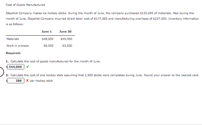  I need help with the second one I got wrong Cost