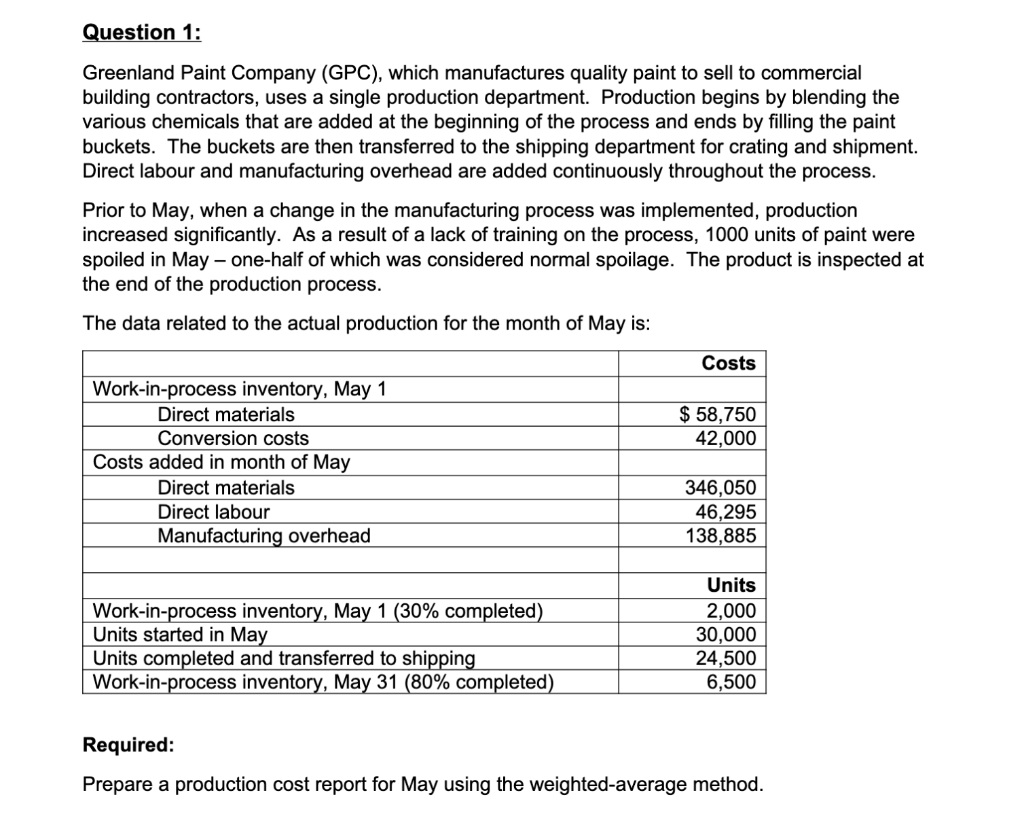 Fill out the excel sheet. Please also include formulas in the answer.