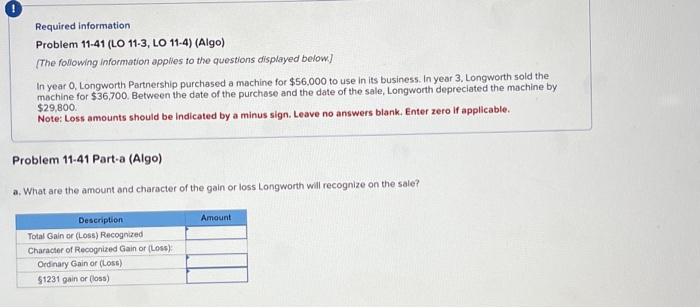 A ,B, and C please Required information Problem 11-41 (LO 11-3, LO