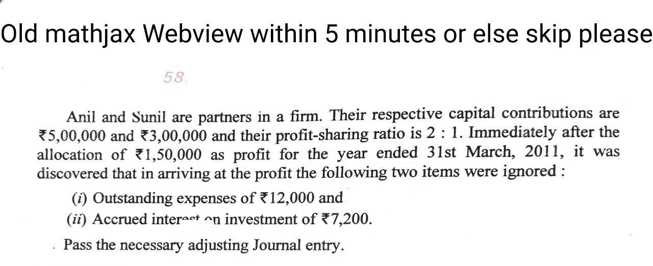 Old mathjax Webview within 5 minutes or else skip please 58.
