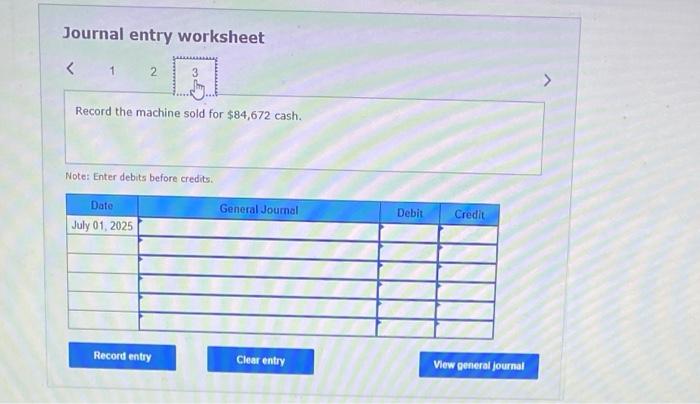 eight-year life and no salvage value. The machine is sold on July