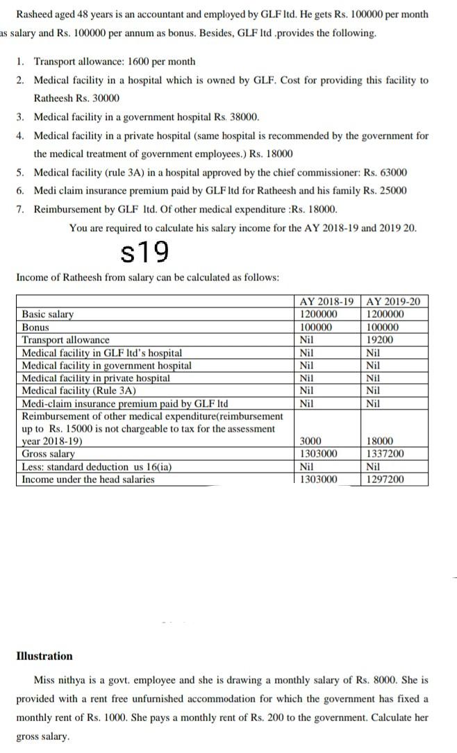 Rasheed aged 48 years is an accountant and employed by GLF