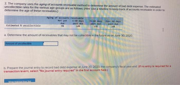 Bad Debt Expense Based on Aging Analysis and Interpreting Ratios L06-4 IceKreme