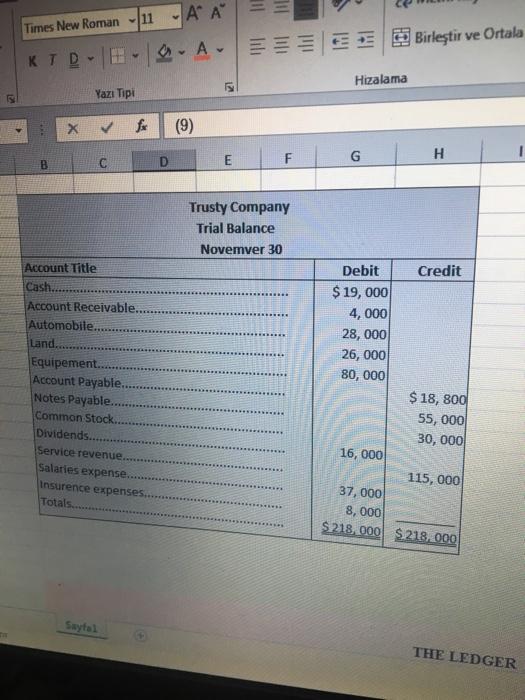 I coul not completely prepare general legder,I need solution in order to