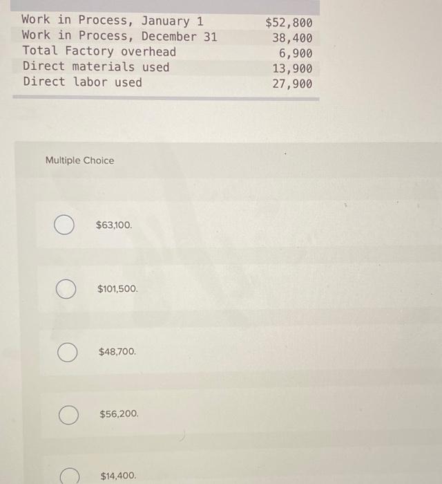 of factory equipment Direct labor cost $5,500 1,500 4,500 2,300 6,500 Using