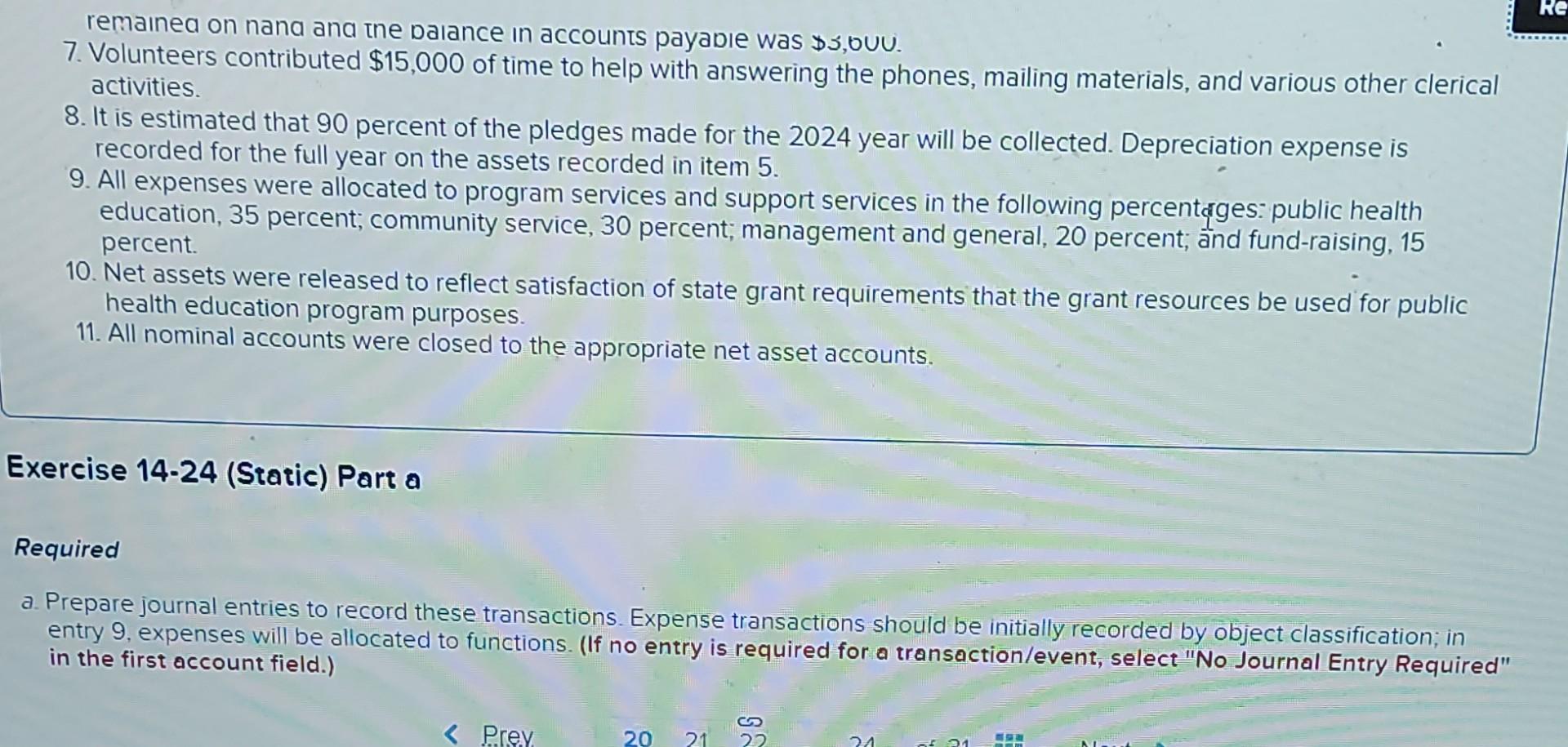 reasoning. Exercise 14-24 (Static) Recording and Reporting Transactions [LO 14-3, 14-5] [The