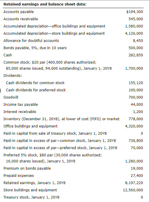 the preferred stock entries separately. Comprehensive Problem 4 Part 2: Note: You