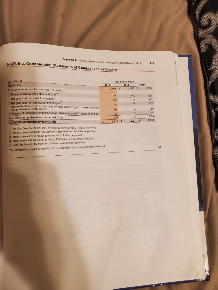 a horizontal analysis for Nikes Income Statement for 2013 Do a vertical