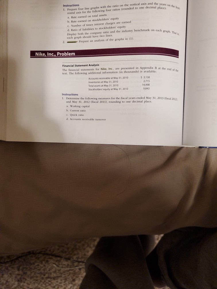 comment on each set of ratios that you calculate. B-4 Appendix B