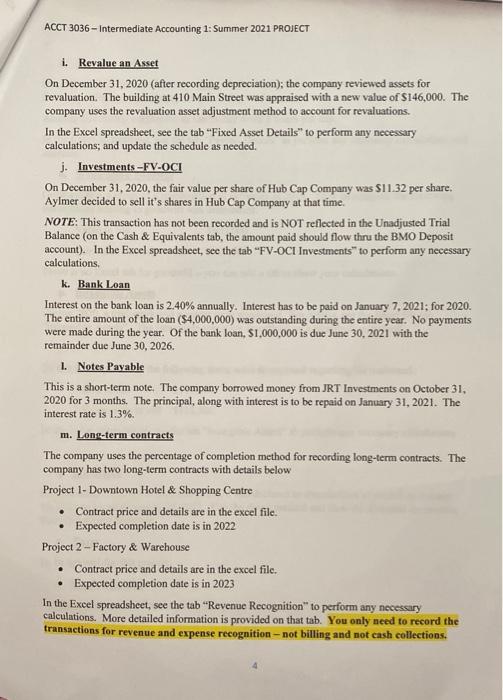 projects. In 2020, Aylmer had two large construction projects in process. The