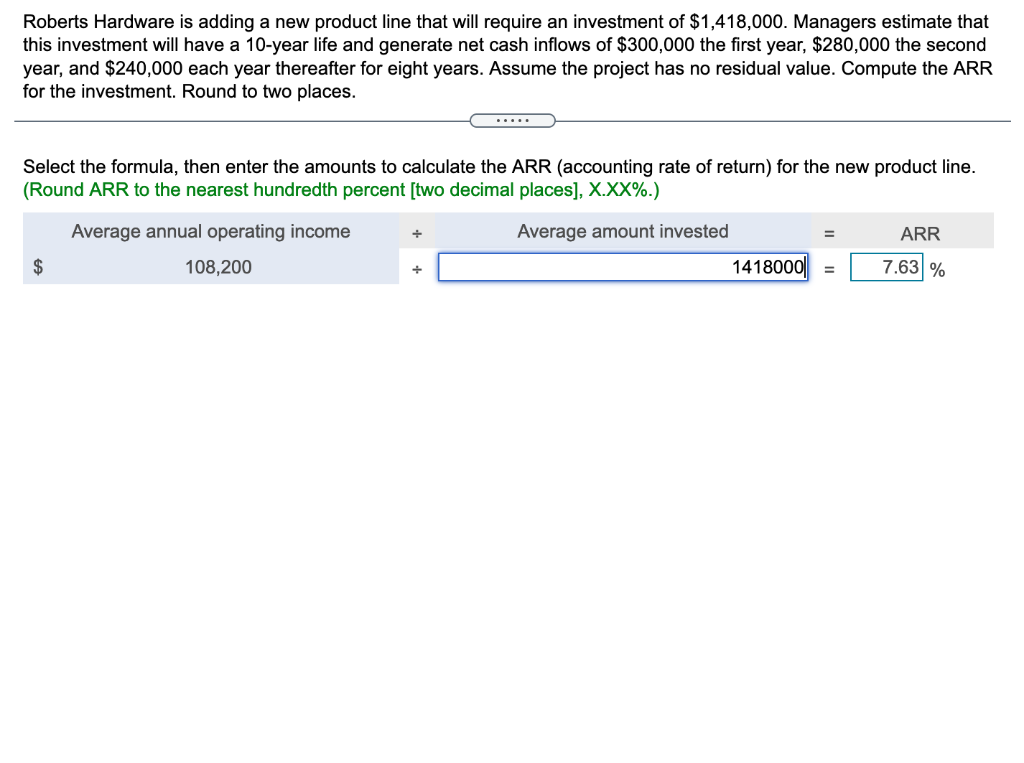 Please Show Calculations. Roberts Hardware is adding a new product line that