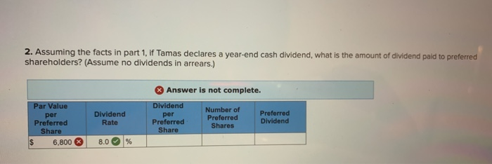 indicate completion QS 13-9 Preferred stock issuance and dividends LO C2 1.