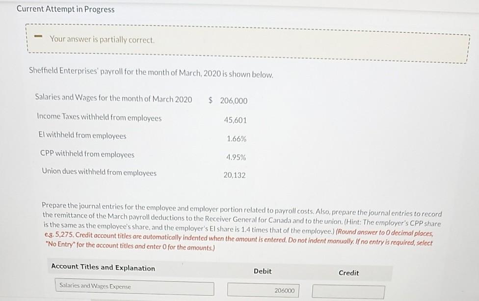 please show steps for cpp contributions payable Current Attempt in Progress