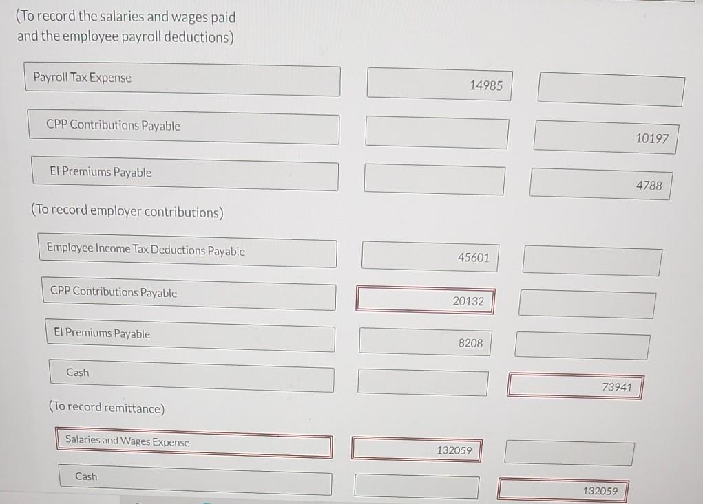 March, 2020 is shown below. Salaries and Wages for the month of