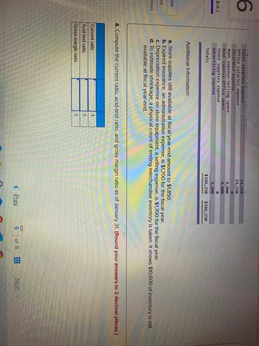 as of January 31 Required information The following information applies to the