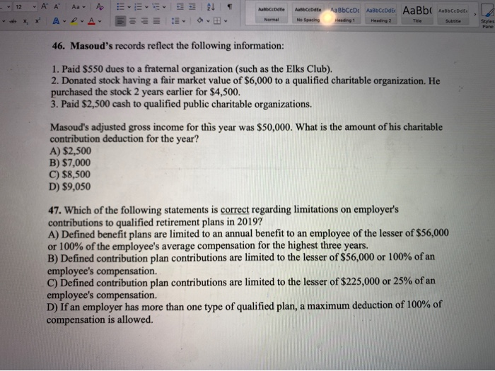  - 12 AA Aa A x * A - A a