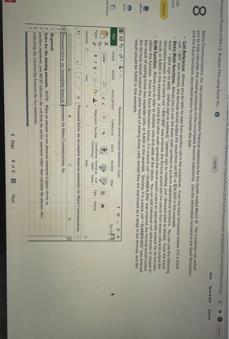  orowsers eUrl253A%252F%2Fwcconect.com Assigned Problem PAI-12. Analyze Fs using Excel SUL Helo