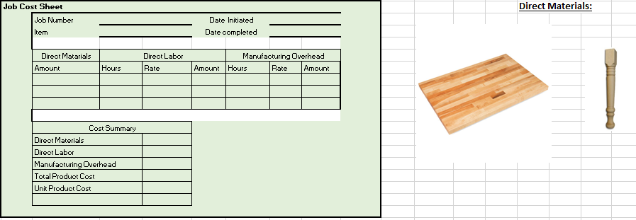 Step 1 You work for Thunderduck Custom Tables Inc. This is