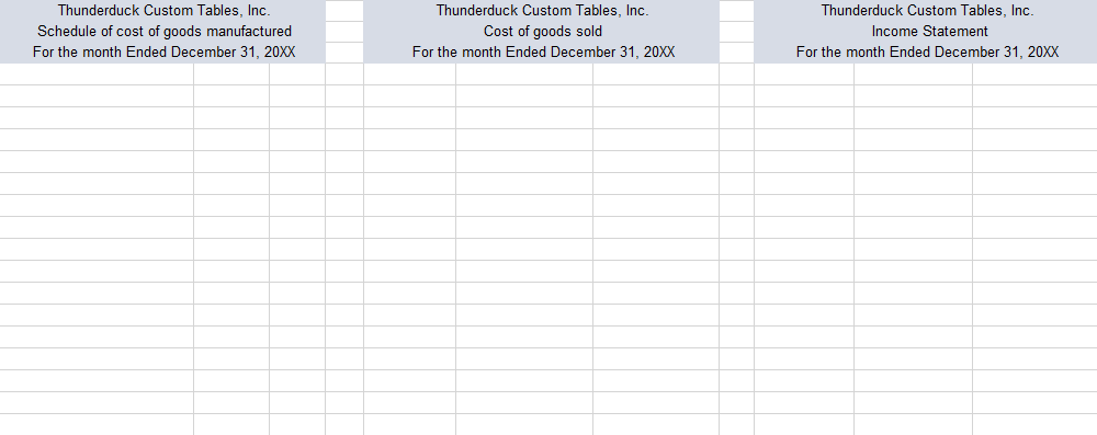 Each table is specially customized for the customer. This month, you have