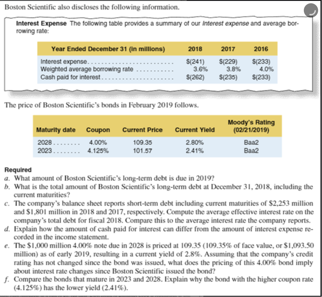  P7-47. Interpreting Debt Footnotes on Interest Rates and Interest Expense Boston