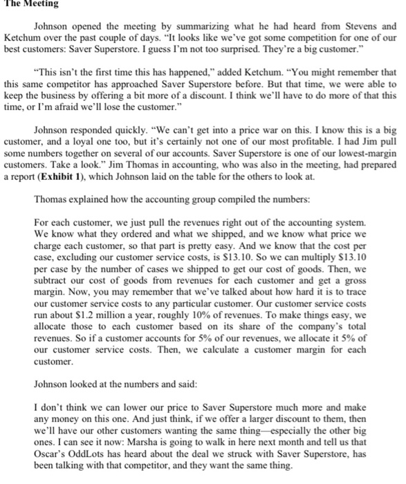 a business case, recognizing how to deal with customers based on their