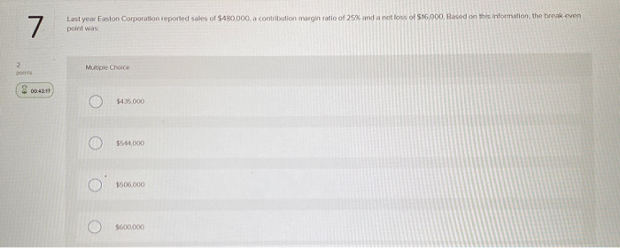 appear below 5 Selling price Variable expenses Contribution margin Per Unit $160