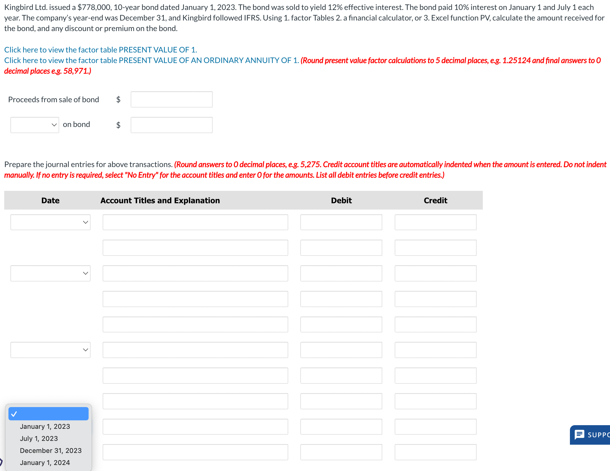  Please answer the question in the photo below. All journal entry