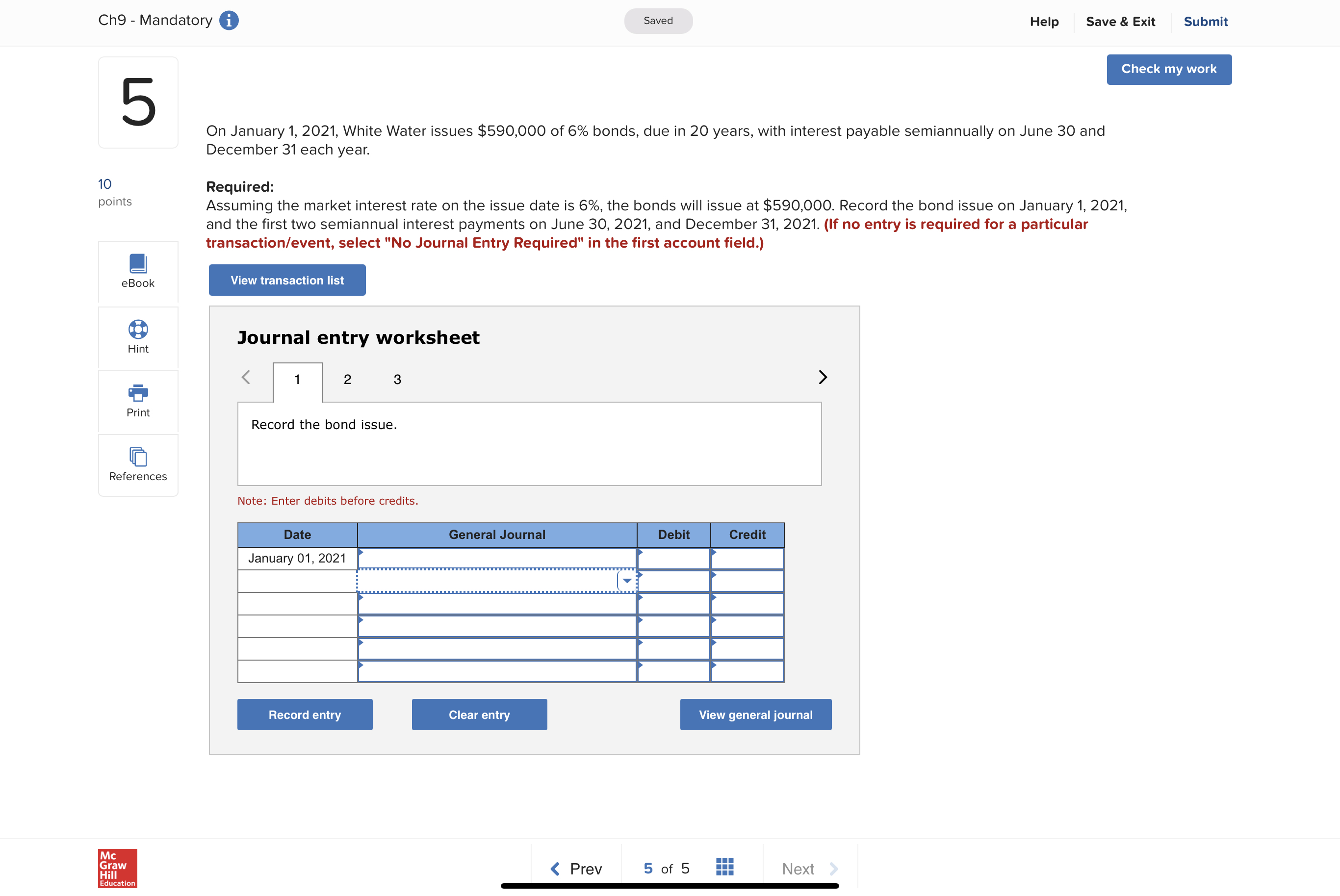  Ch9 - Mandatory Saved Help Save & Exit Submit Check my