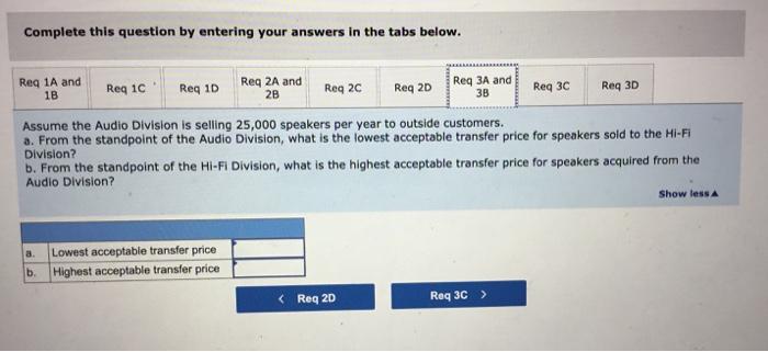 Hi-Fi Division will need 5,000 speakers per year. It has received a