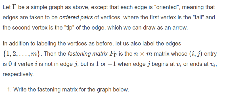 "oriented", meaning that edges are taken to be ordered pairs of vertices,