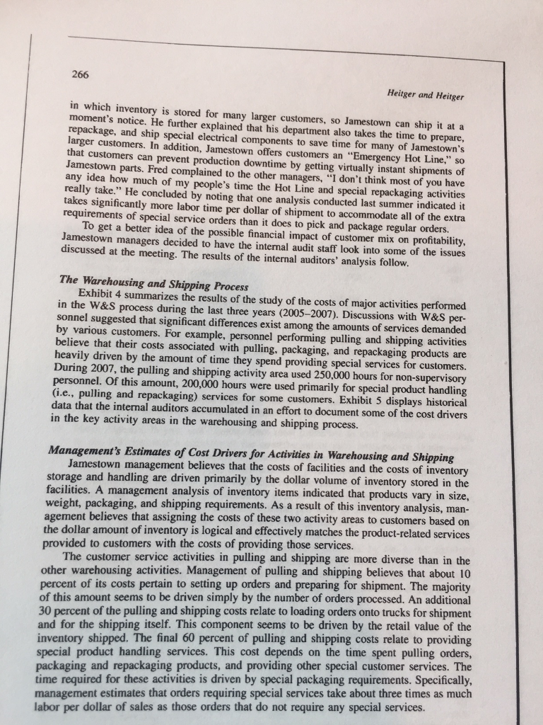 of question (ABC Jamestown Case We will focus on the three key