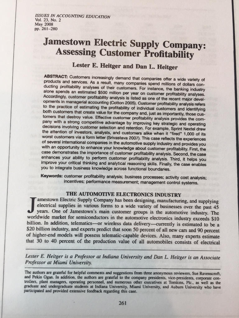 Boyne, and Conway. Exhibit 2 in the case provides estimates of profits