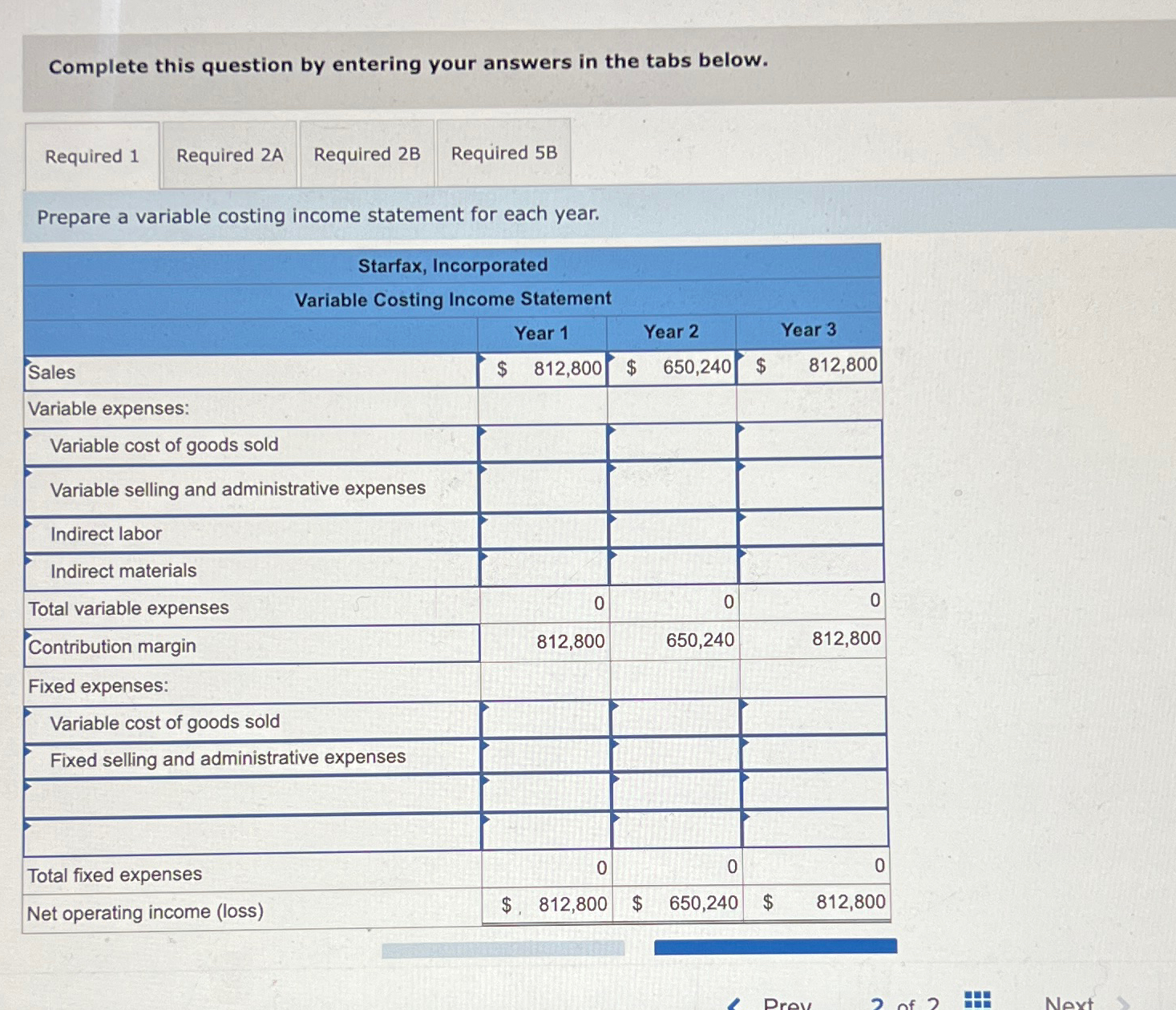  Problem 6-25(Algo) Prepare and Interpret Income Statements; Changes in Both Sales