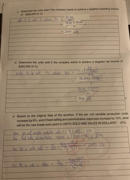 decorative iron fences. In preparing for next year's operations, management has developed