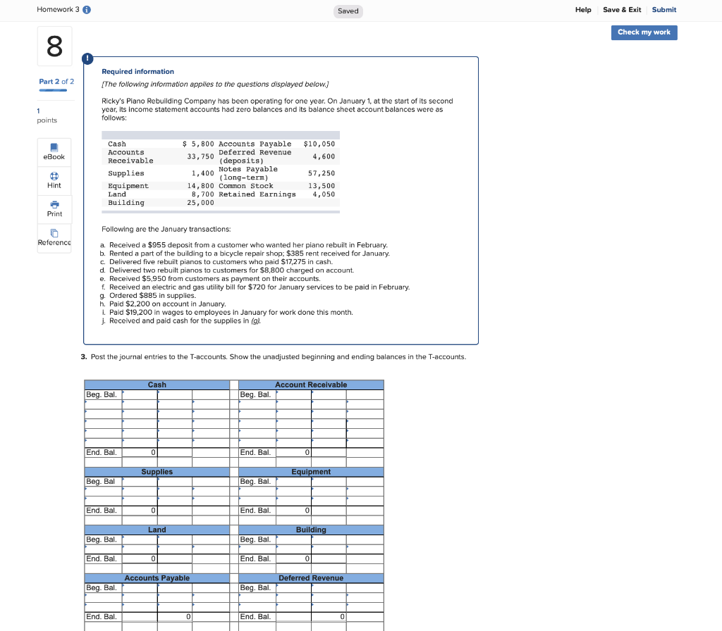  Homework 3 Saved Help Save & Exit Submit Check my work