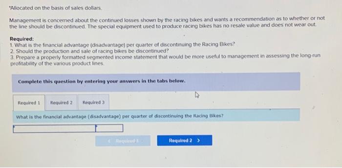 Cycle Company manufactures three types of bicycles a dirt bike, a mountain
