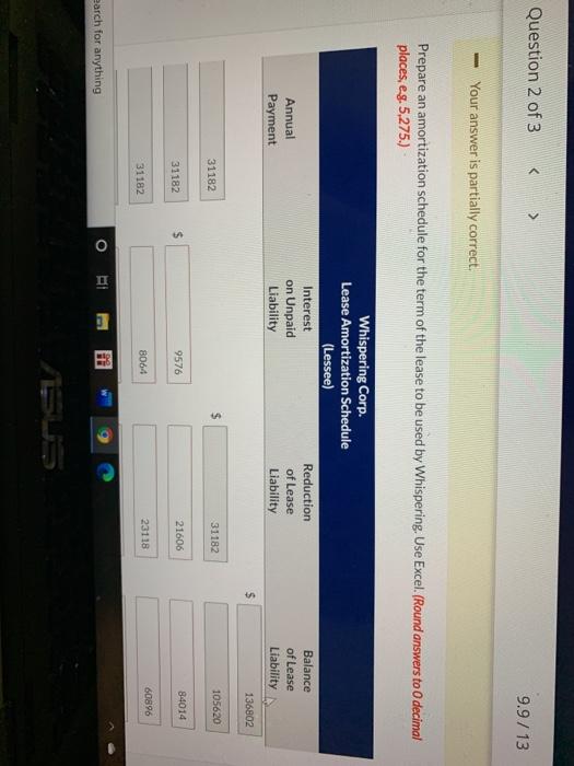 2020 Economic life of leased equipment Annual rental payments starting Jan 1,