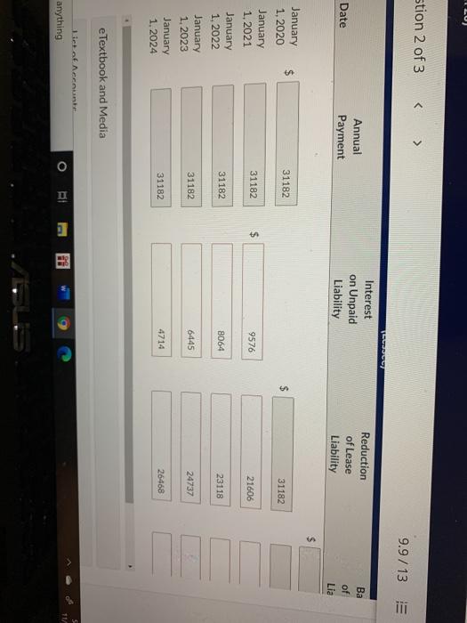 2020 Option to purchase at the end of the term Depreciation method