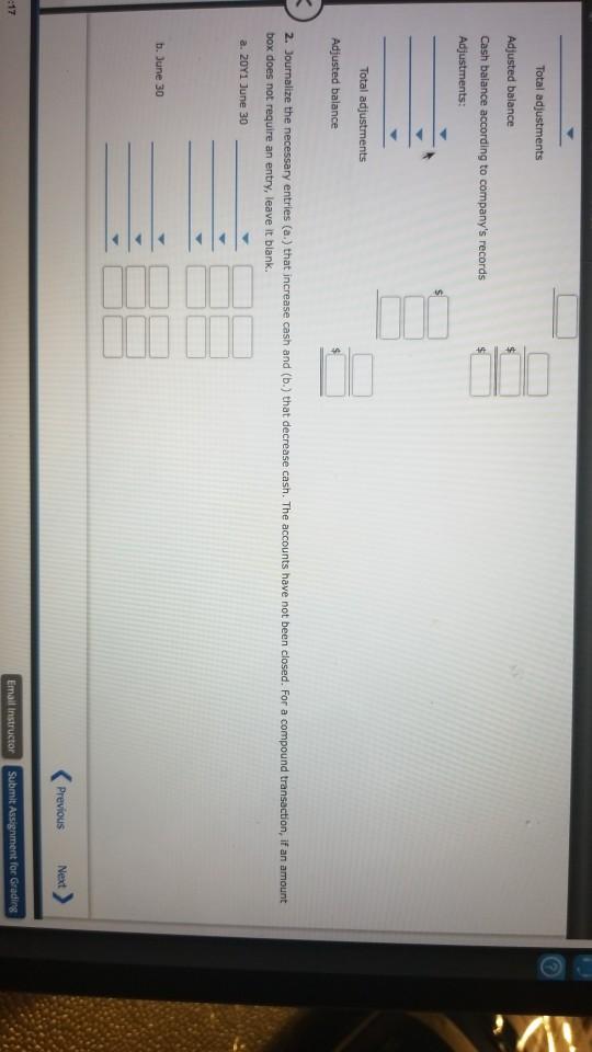 Show Me How Bank Reconciliation and Entries The cash account for Pala