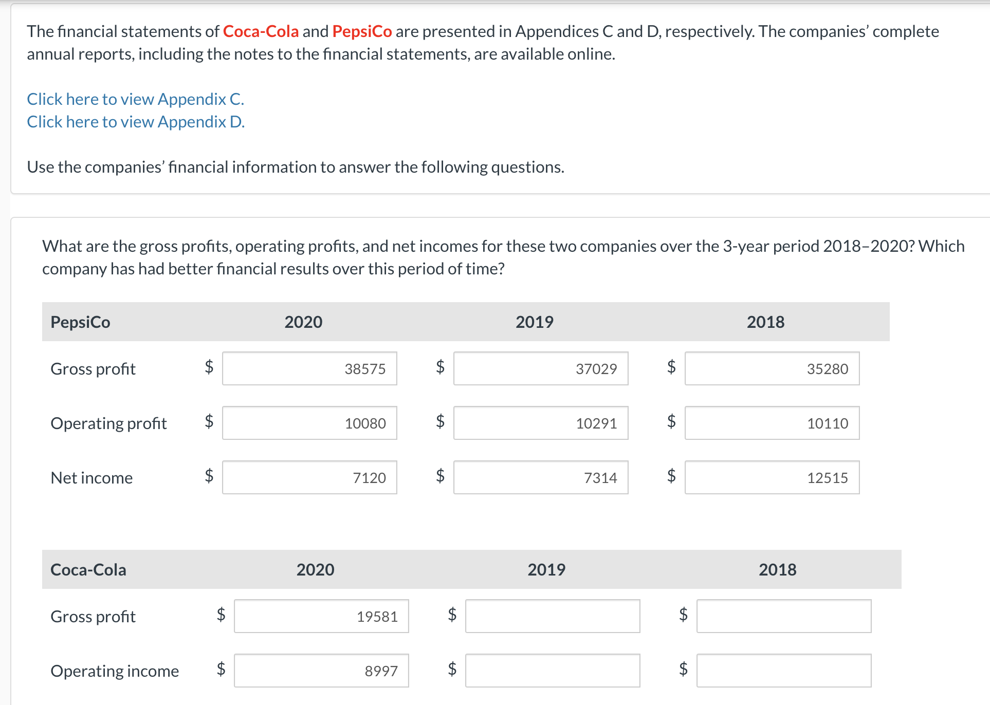  What income statement format do these two companies use to report