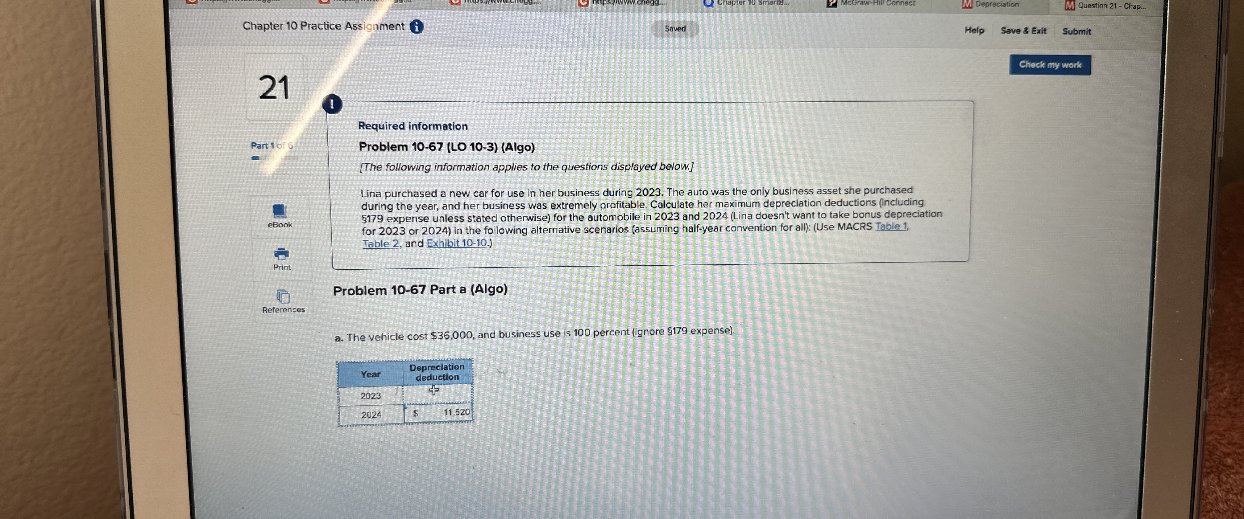  Chapter 10 Practice Assignment Saved Help Save & Exit Submit 21