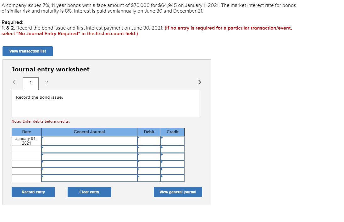 A company issues 7%, 11-year bonds with a face amount of
