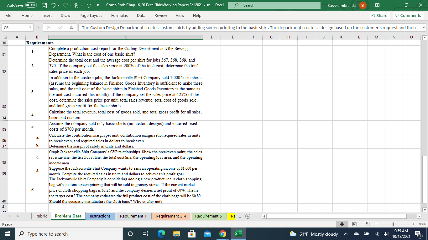 Insert Draw Page Layout Formulas Data Review View Help Share Comments C6